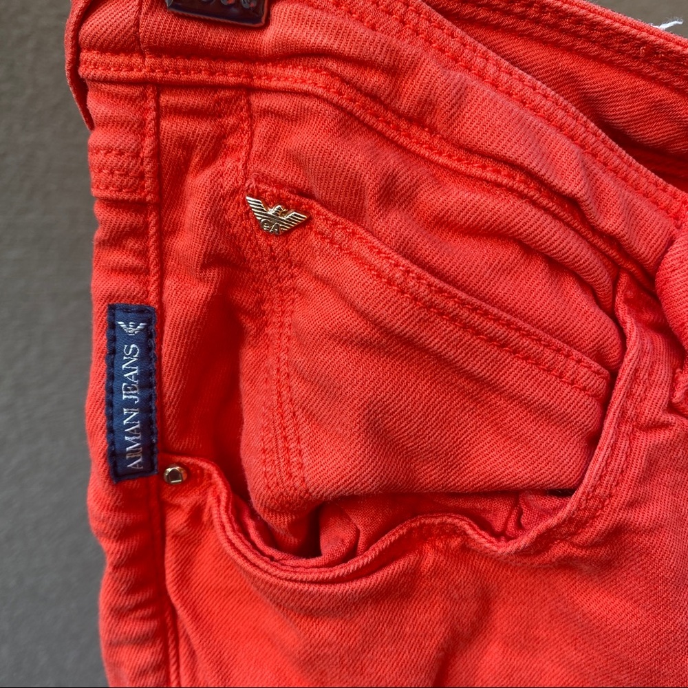 Armani Jeans red denim jeans